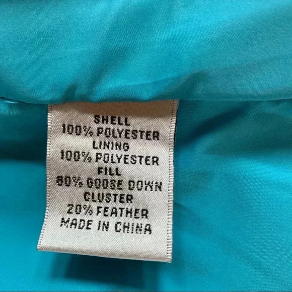 TALBOTS Womens S Periwinkle Blue Goose Down Filled Puffer Vest Full zip Small - Picture 7 of 8